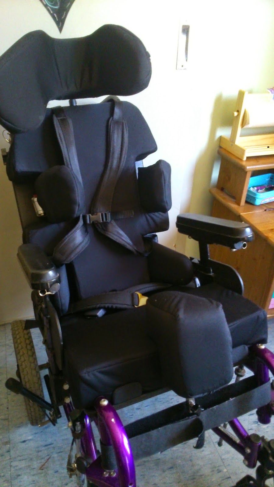 Fifth Inset Custom made wheelchair seat.